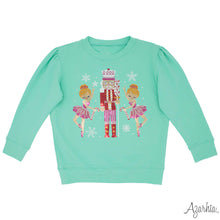 Load image into Gallery viewer, Girls Sequin Nutcracker Ballerinas Mint Sweatshirt