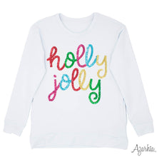 Load image into Gallery viewer, Girls Sequin Holly Jolly Pocket Terry Tunic