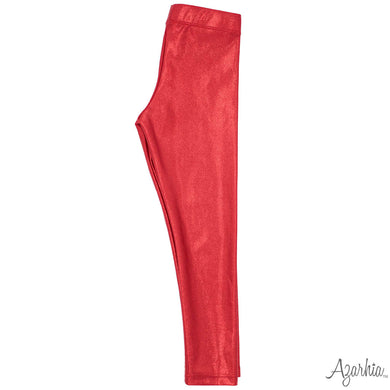 Red Shimmer Leggings