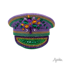 Load image into Gallery viewer, Mardi Gras Rhinestone Conductor Youth Hat