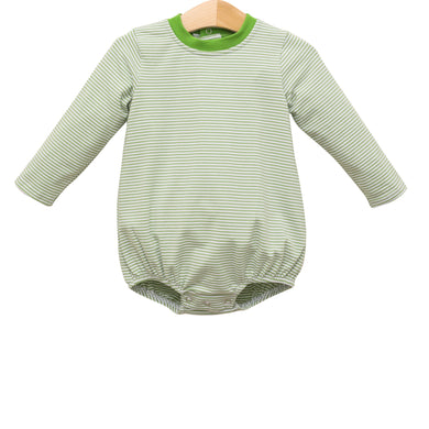 Boys Moss Green Stripe L/S Max Bubble