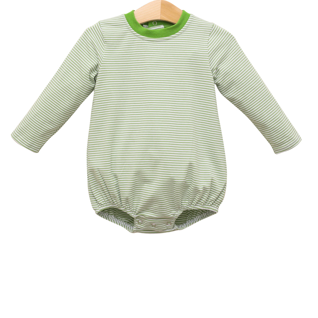 Boys Moss Green Stripe L/S Max Bubble