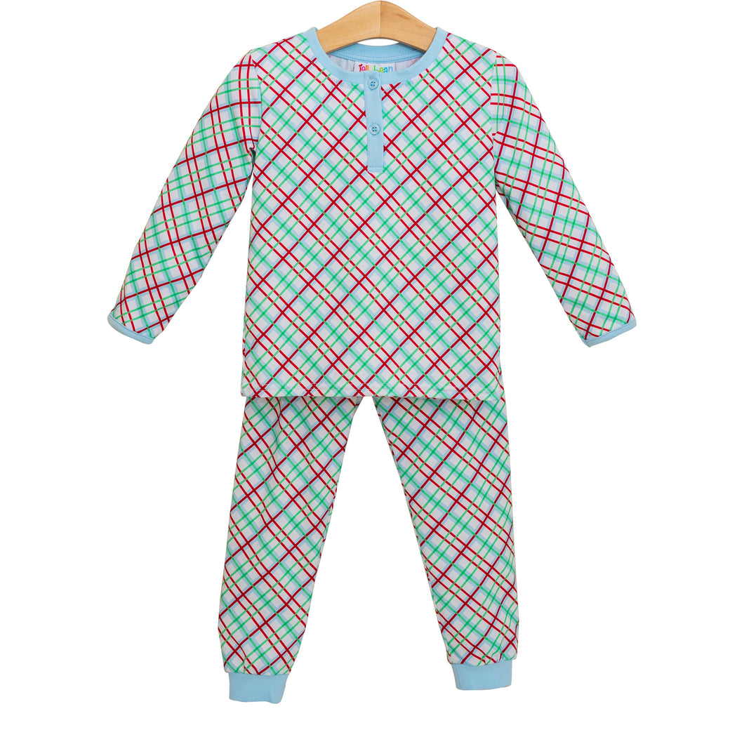 Merry and Bright Christmas Plaid PJ Set