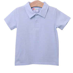 Light Blue Stripe Michael Polo