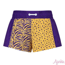 Load image into Gallery viewer, Girls Paws and Stripes Color Block Shorts