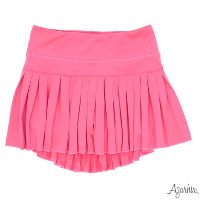 Neon Pink Mini Pleated Skort
