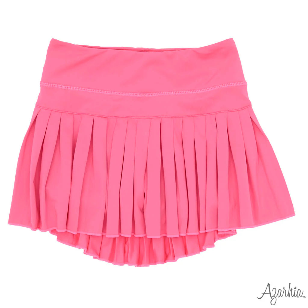 Neon Pink Mini Pleated Skort