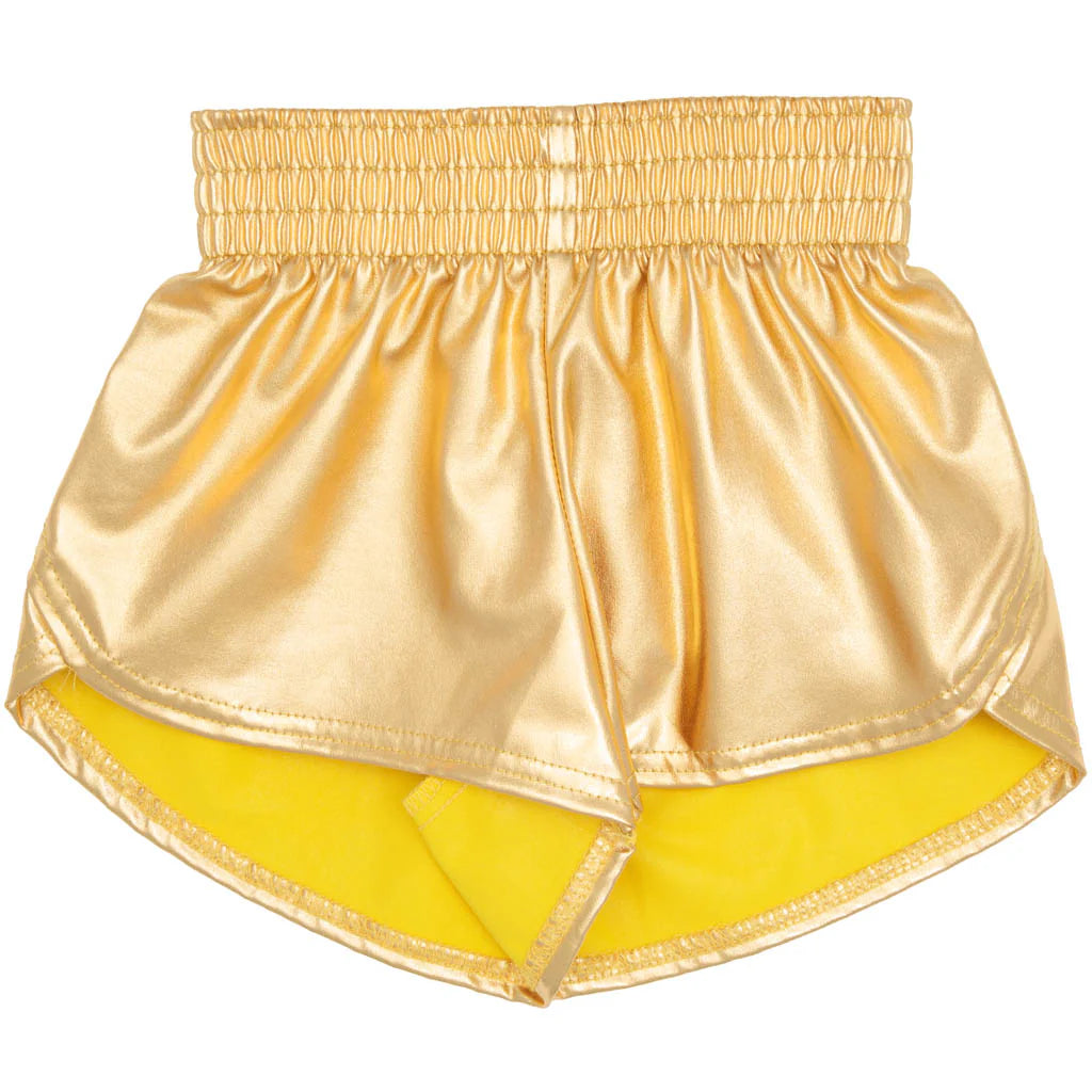 Girls Metallic Gold Steph Shorts