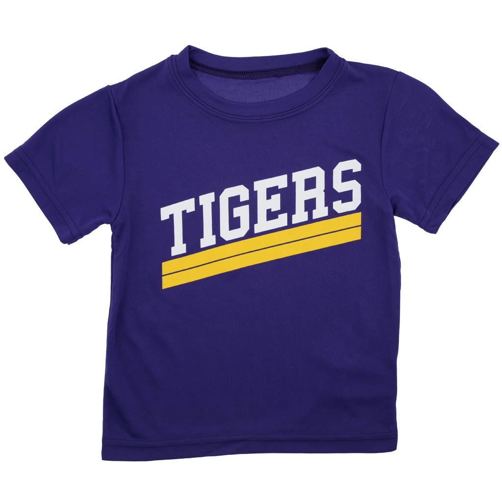 Purple Dri Fit Tigers with Stripes Shirt