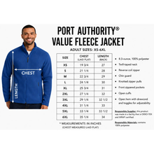 Load image into Gallery viewer, Adult Bishop Noland Navy Full Zip Fleece Jacket