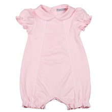 Load image into Gallery viewer, Pink Pima Playsuit with White Trim
