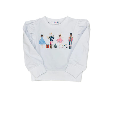 Girls Nutcracker Puff Sleeve Sweatshirt