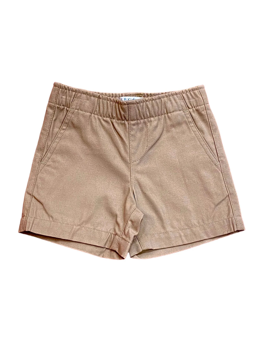 Boys Khaki Elastic Waist Shorts