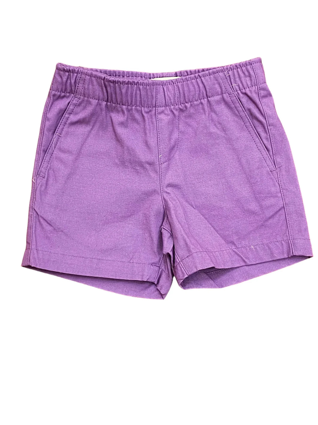 Boys Purple Elastic Waist Shorts