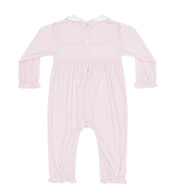 Load image into Gallery viewer, Pink Herringbone Embroidered Playsuit