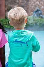 Load image into Gallery viewer, Kids Atlantis Green Performance L/S Shirt w/ Marlin