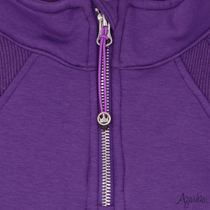 Girls Purple Cropped Sweatshirt