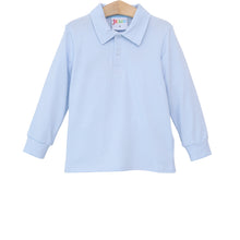 Load image into Gallery viewer, Light Blue Stripe L/S Michael Polo