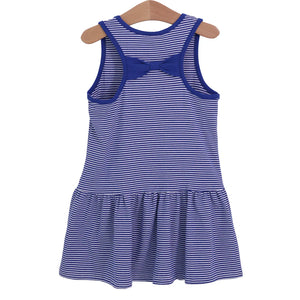 Girls Royal Stripe Bow Back Cheer Dress