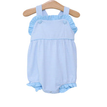 Load image into Gallery viewer, Light Blue Stripe Lucy Sunsuit