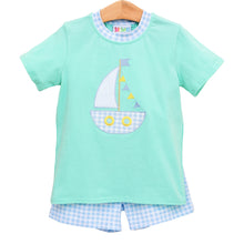 Load image into Gallery viewer, Boys Sailboat Short Set