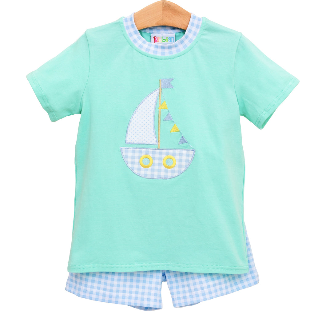 Boys Sailboat Short Set