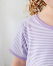 Load image into Gallery viewer, Girls Lavender Stripe Sarah Dress
