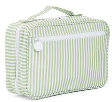 Load image into Gallery viewer, Pimlico Stripe Sage Bundle Up Hanging Toiletry Bag