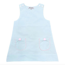 Load image into Gallery viewer, Girls Mint Bow Pocket Dress