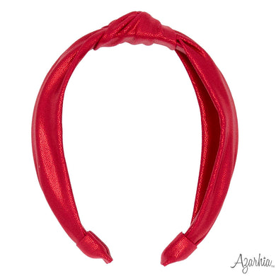 Red Shimmer Top Knot Headband