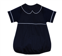 Load image into Gallery viewer, Boys Navy Tate Knit Bubble