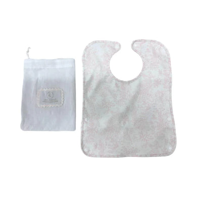 Pink Bunny Toile Best Bib