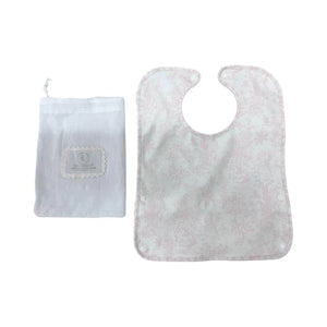Pink Bunny Toile Best Bib