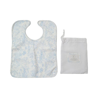 Blue Bunny Toile Best Bib
