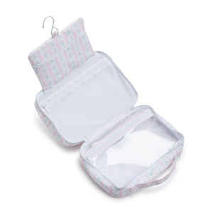 Pink Ribbon Floral Bundle Up Hanging Toiletry Bag