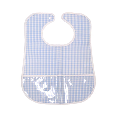 Gingham Mist Clean Up Bib