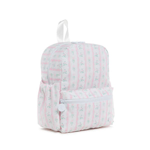 Pink Ribbon Floral Mini Backpack