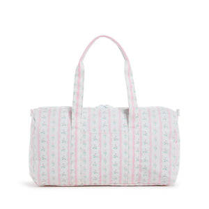 Pink Ribbon Floral Weekender