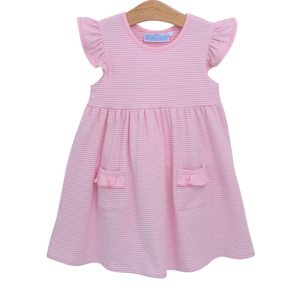 Light Pink Stripe Lucy Dress