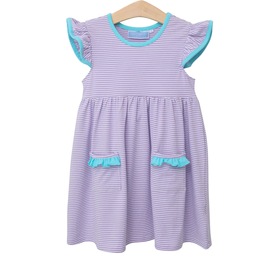 Lavender Stripe & Aqua Lucy Dress