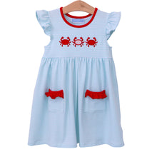 Load image into Gallery viewer, Crab Trio Flutter Dress