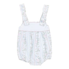 Load image into Gallery viewer, Girls Blue/Pink Valerie Floral Bow Strap Bubble