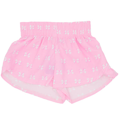 Girls Light Pink Tiny Bows Steph Shorts