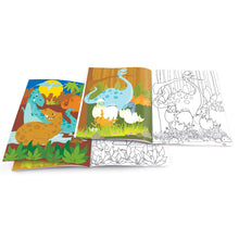 Load image into Gallery viewer, Beige Dry Erase Coloring Book- Dinosaur