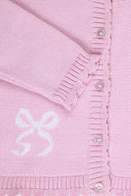 Load image into Gallery viewer, Charming Bow Embroidered Knit Cardigan