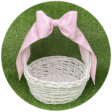 Pink Cotton Pique Bow