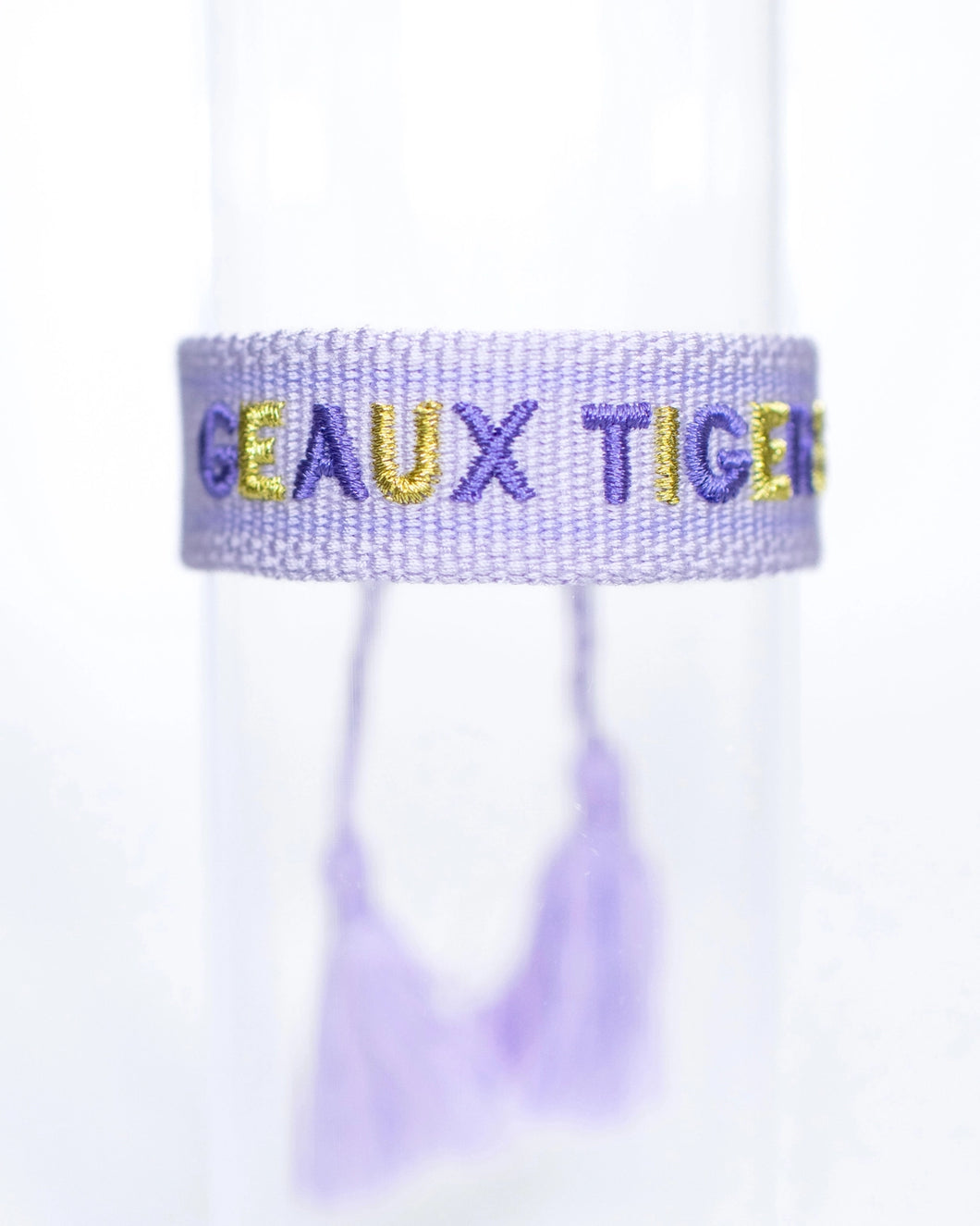 Geaux Tigers Woven Embroidery Bracelet