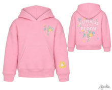 Load image into Gallery viewer, Girls Embroidered Happiness in Bloom Hoodie