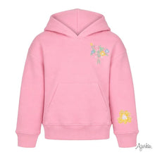 Load image into Gallery viewer, Girls Embroidered Happiness in Bloom Hoodie