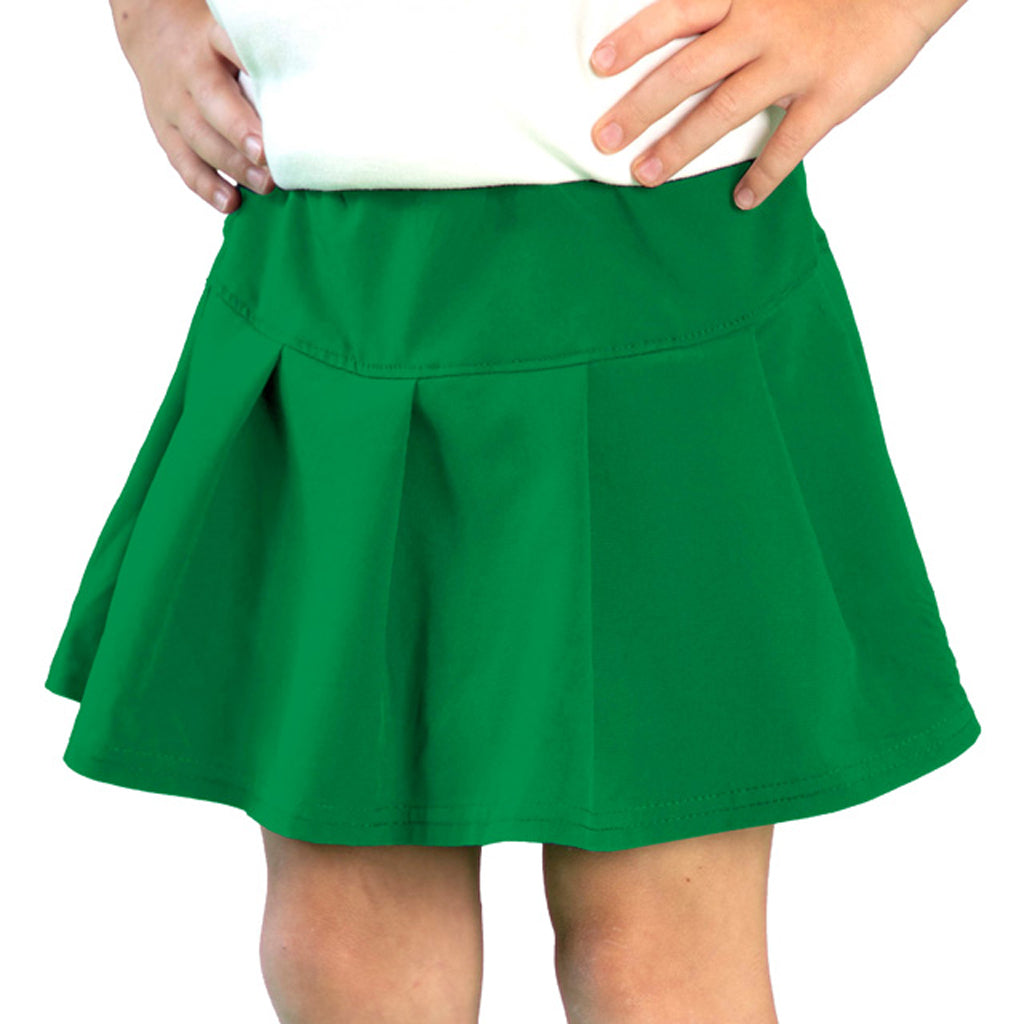 Girls Kelly Green Tennis Skort